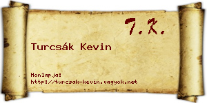 Turcsák Kevin névjegykártya